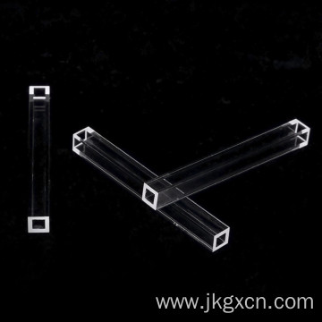 Fused quartz fluorescence cuvette without bottom